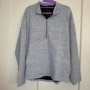 Lululemon Mens At Ease Double Heather Grey 1/2 Zip Pullover Size Medium
